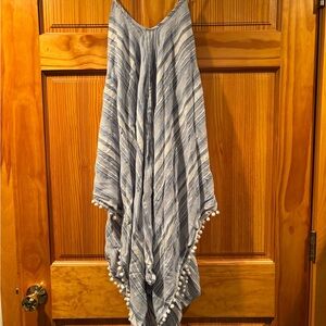 Japna Blue and White Striped Swim Coverup